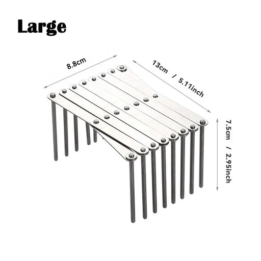 Retractable Stainless Steel Pot Lid Rack — Adjustable Foldable Kitchen Organiser