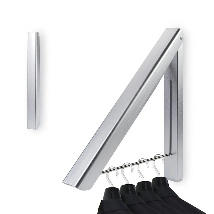 Folding Wall-Mounted Clothes Airer – Space-Saving Coat & Shirt Rack