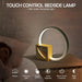 Touch Alarm Clock Night Light — 3-Level Dimmable Table Lamp with White Noise (Wood Colour)