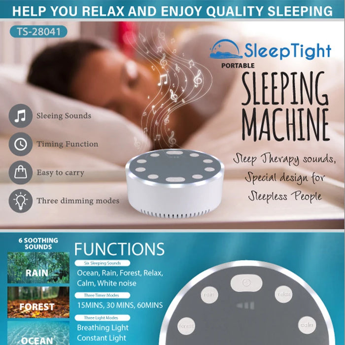 Baby Sleep Aid Night Light with White Noise Speaker and Breathing Light