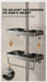 Punch-Free Shower Caddy (Single or Double) — Space Aluminium Shelf with Optional Towel Rail