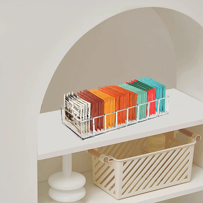 Tea Bag Storage Box — Plastic Kitchen Drawer & Countertop Organiser