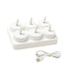 Rechargeable Flameless LED Tea Lights with Remote & Timer — 3D Flicker