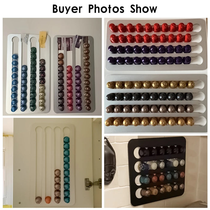 Rotating Coffee Pod Tower – Holds 24 or 40 Nespresso Original Capsules