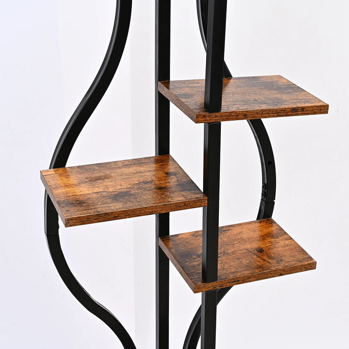 145cm Tall 7-Tier Corner Metal Plant Stand – Indoor & Outdoor Flower Rack
