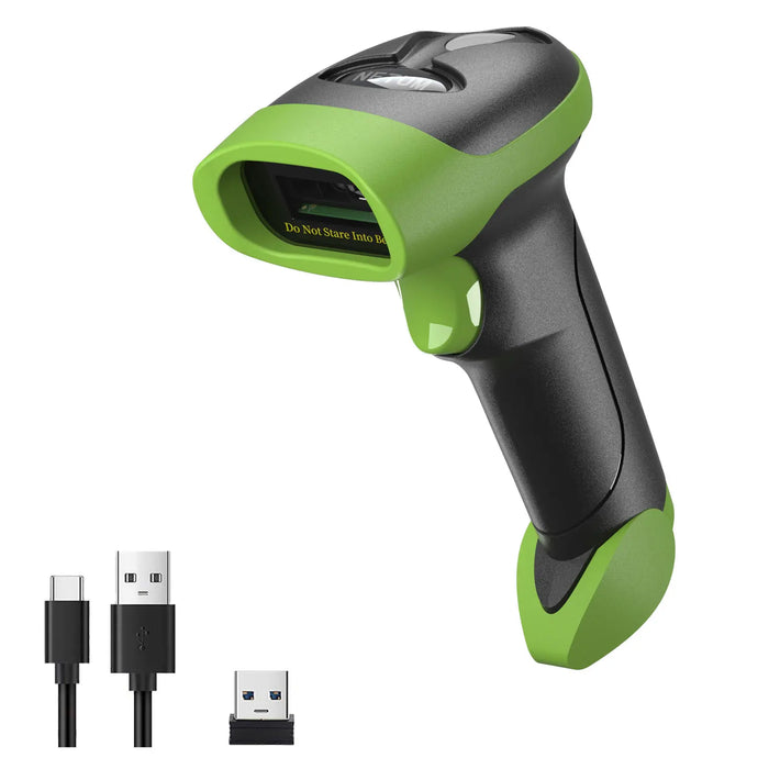 L8BL Wireless 2D Barcode Scanner — Bluetooth & 2.4GHz, USB Plug-and-Play