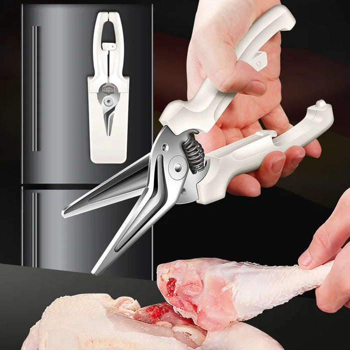 Double‑Sided Magnetic Knife Block with Acrylic Shield — Acacia Wood