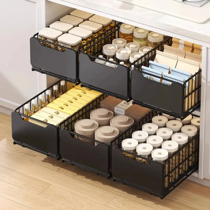 Pull-Out Cabinet Organiser – Slide Drawer Spice & Storage Rack