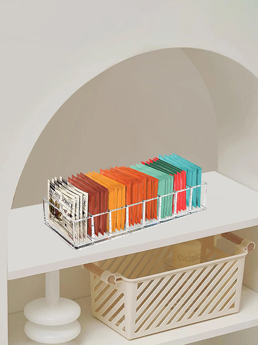 Tea Bag Storage Box — Plastic Kitchen Drawer & Countertop Organiser