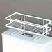 Non-Perforated Single-Tier Bathroom Storage Rack — Compact Toilet Shelf (White/Black)
