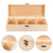 Four-Compartment Unfinished High-Grade Wood Tea & Keepsake Box