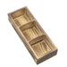 Solid Wood Retro Tea Bag Holder — Multi-Compartment Desktop Storage (White/Brown)