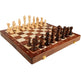 Handcrafted Folding Wooden Chess Set – 39 x 39 cm, Solid Wood Pieces