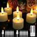 Rechargeable Flameless LED Tea Lights with Remote & Timer — 3D Flicker, 2700K