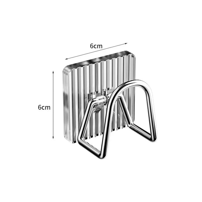 Adhesive 304 Stainless Steel Sink Sponge Holder — Brushed Peel‑and‑Stick Organiser