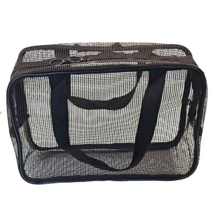 Dual‑Zip Mesh Toiletries Bag — Shower Caddy, Large Capacity (S & M)