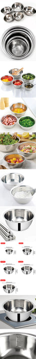 Stainless Steel Mixing Bowl — Flour, Egg & Salad Basin for Baking
