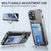 Transparent MagSafe Card Wallet & Stand for iPhone – Clear PC Case