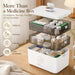 3-Tier Medicine Storage Box — Dustproof Large Capacity Organiser for Home, Bathroom & Office