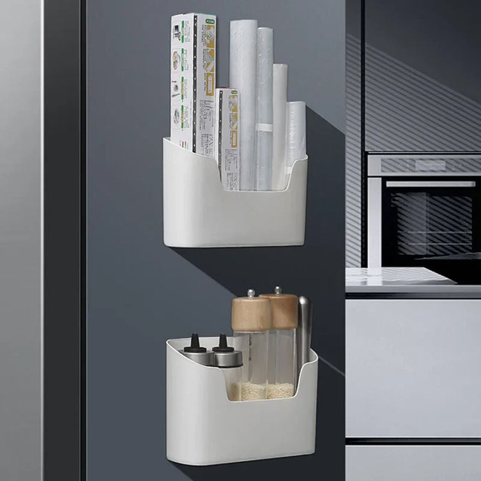 Adhesive Wall-Mounted Storage Rack – Single-Tier Kitchen & Bathroom Organiser (1pc/2pc)