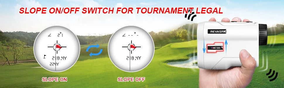 Golf Laser Rangefinder — 600 yd / 1000 yd Options, 6x, Slope Switch & Flag Lock