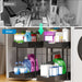 Double-Layer Pull-Out Storage Rack with 5 Hooks — PP Drawer Organiser for Kitchen & Bathroom