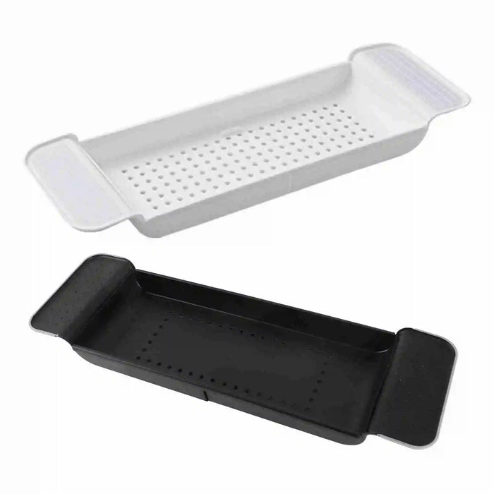 Expandable Bath Tray with Draining Design – Plastic Tub Caddy