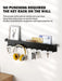 Wall-Mounted Key Organiser with Tray and Hooks – No-Drill or Drill Fixing
