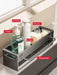 Extra-Large Carbon Steel Sink Caddy - Sponge & Soap Dish Countertop Organiser Rack