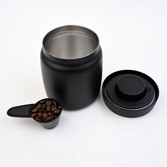Stainless Steel Vacuum Canister — Sealed Storage for Coffee & Tea