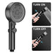 8-Mode High-Pressure Black Handheld Shower Head — Water-Saving, Fall-Resistant