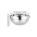 14.5cm Stainless Steel Bowl – Durable, Stackable for Mixing, Pickling, Salad & Fruit