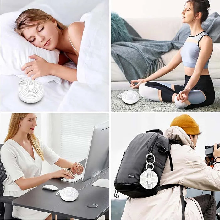 White Noise Machine — 24 Soothing Sounds, Rechargeable Night Light, Portable (USB & Bluetooth)
