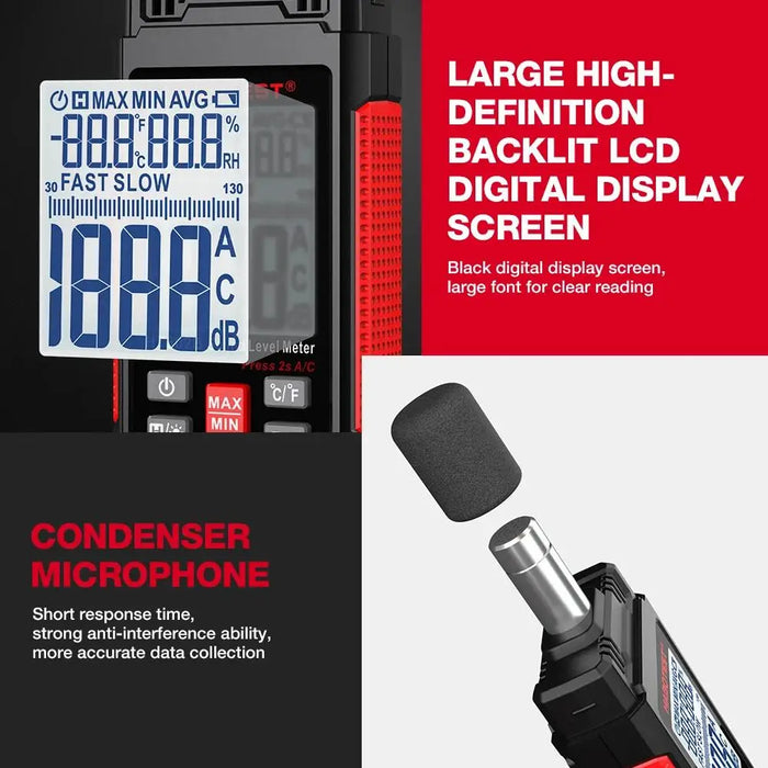 Digital Handheld Sound Level Meter HT602A / HT602B — 30–130 dB Mini Decibel Meter