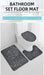 Three‑Piece Stone‑Pattern Microfibre Bathroom Mat Set — Water‑Absorbent & Non‑Slip