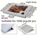 7-Piece Decorative Puzzle Board with 6-Drawer Felt Storage for 1000-Piece Puzzles