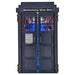 DIY Wooden Book Nook Kit — Blue Telephone Booth Miniature Bookshelf