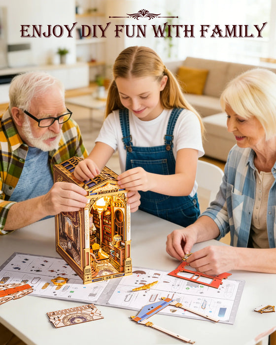 Library of Wonders Book Nook 3D Wooden Puzzle — Victorian Gothic Diorama