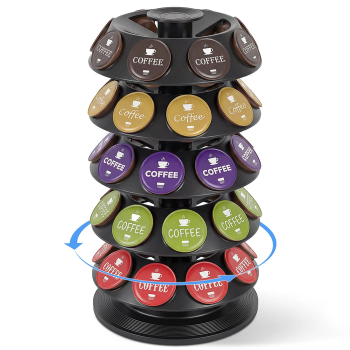 40-Capsule Rotating Coffee Pod Organiser – 360° Turntable, Space-Saving