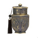 Metal Tea Caddy – Large Bronze Storage Can for Tea, Coffee & Sugar (15x6cm)