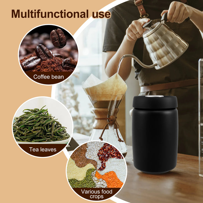 Coffee Vacuum Canister 1200ml – 304 Stainless Steel Food Storage