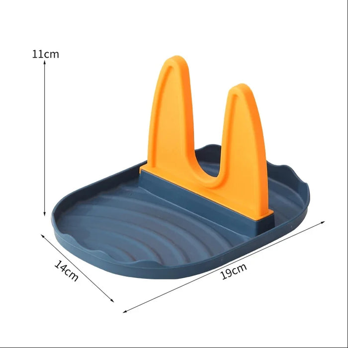 Multi-functional Plastic Pot Lid & Spatula Rack for Kitchen and Stove Storage