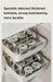 Metal Slide‑Rail Pull‑Out Cabinet Organiser with Self‑Adhesive Base