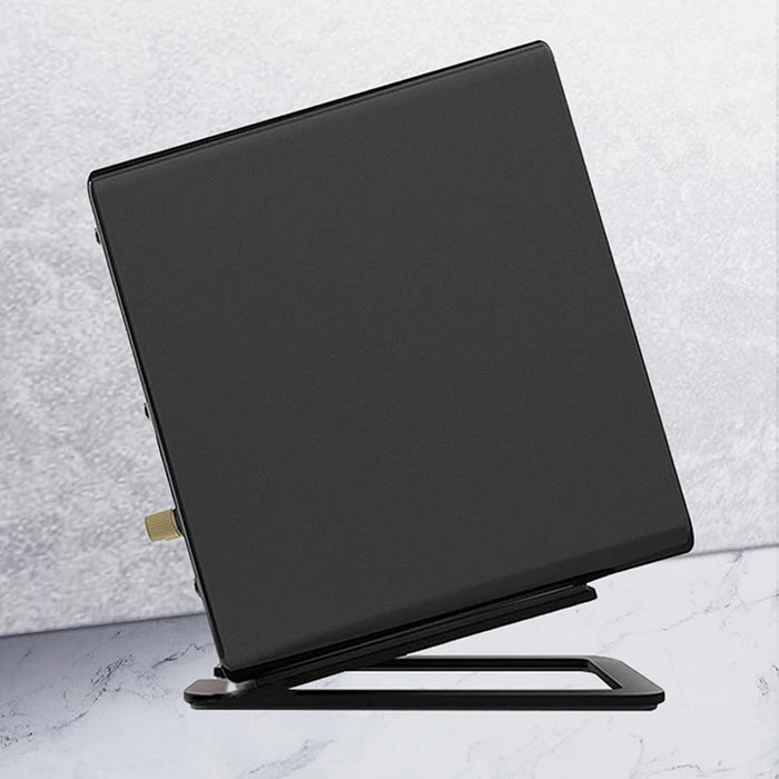 Pair of Desktop Speaker Stands — 16° Tilt, Aluminium Alloy, Anti‑Vibration Pads