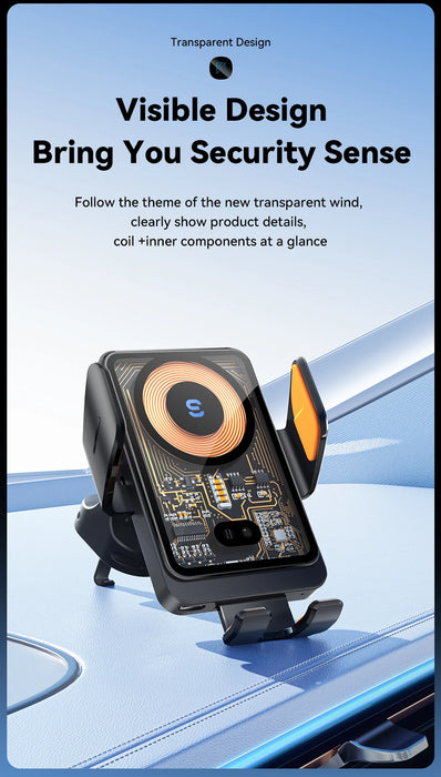 15W Qi Wireless Car Charger Vent Mount — Phone Holder for iPhone & Samsung