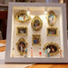 DIY Mini Museum Silhouette Box – Creative Memory Display Kit with Miniature Statues & Gold Frames
