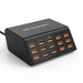 100W 15-Port Desktop USB Charger Station — Fast Charge for iPhone, iPad & Samsung