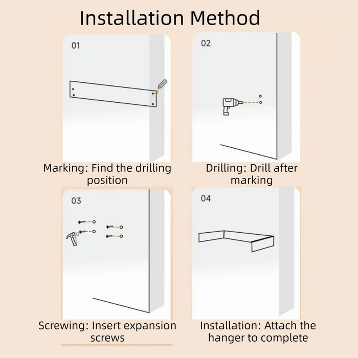 Carbon Steel Invisible Wall-Mounted Clothes Drying Rack — 60cm Hidden Foldable, Heavy-Duty