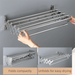 Wall-Mounted Folding Drying Rack — Rustproof Stainless Steel, Retractable Arms