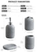 5‑Piece Bathroom Accessory Set — Dispenser, Toothbrush Holder, Tumbler, Tray & Soap Dish (Beige or Grey)